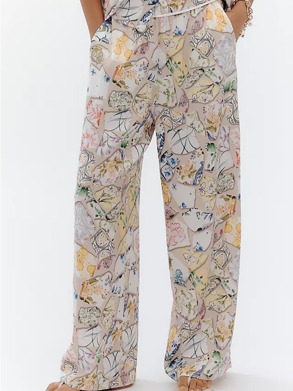 Anthropologie Maeve Brooklin Printed Wide Leg Pants